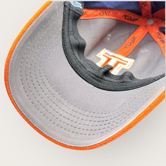 University Of Illinois Fighting Illini Adjustable Baseball Cap Orange Navy Grey - Picture 6 of 7